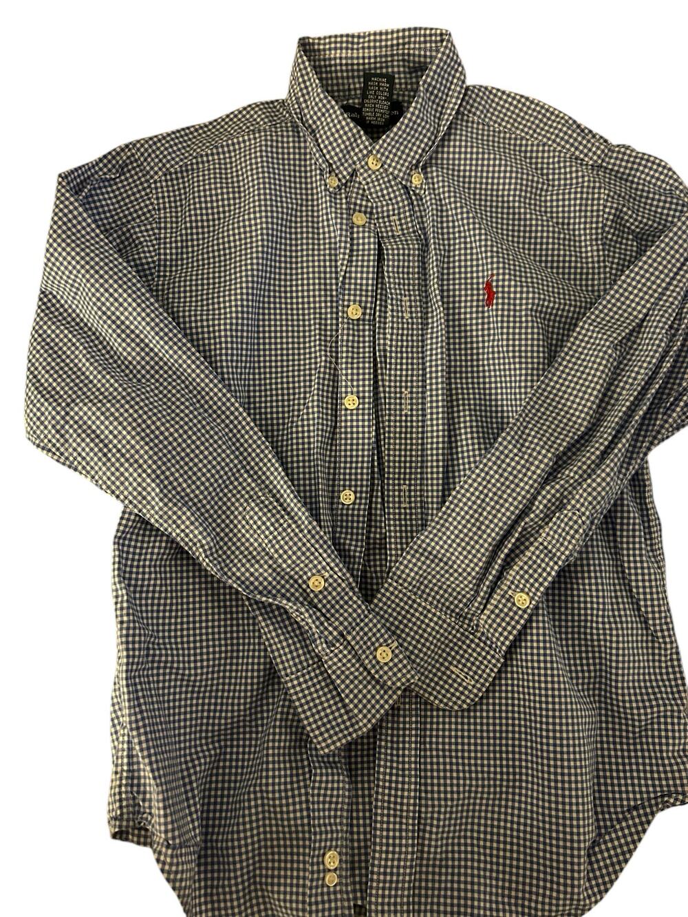 Ralph Lauren blue Plaid Shirt size 10-12